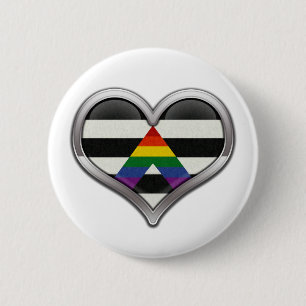 Hjärta för LGBT-bundsförvantkrom Knapp
