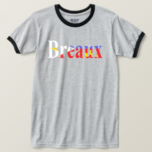 Hjärta för Louisiana Acadian flaggaBreaux Cajun T Shirt