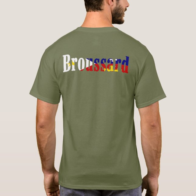 Hjärta för Louisiana Acadian flaggaBroussard Cajun T Shirt (Baksida)