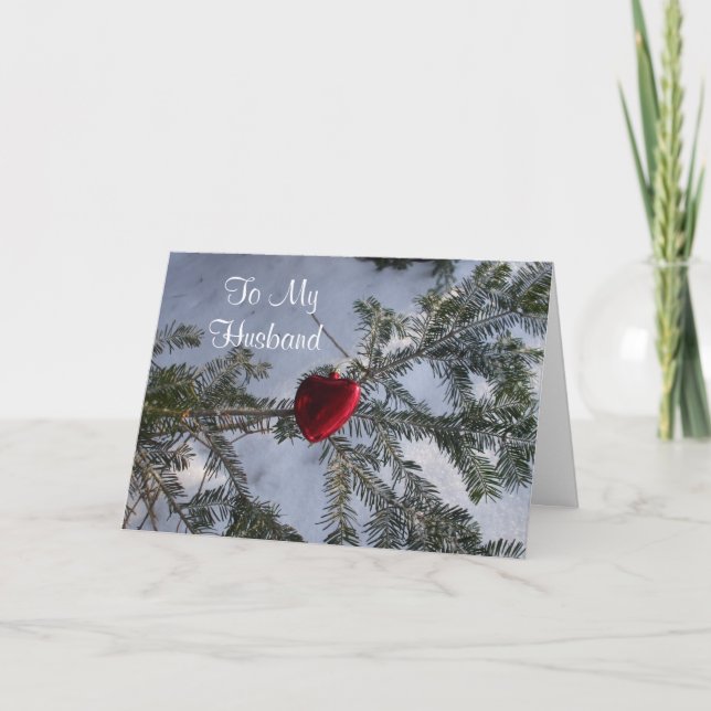 Hjärta för Make Valentine Hälsning Helgdag Car Helgkort (Framsida)