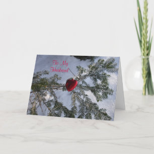Hjärta för make valentinhälsning helgkort