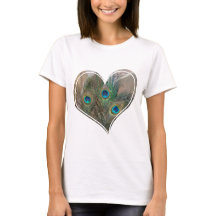 Hjärta för påfågelfjäderdubbla