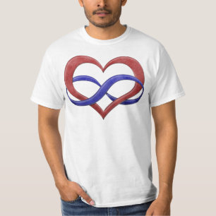 Hjärta för Polyamory prideoändlighet Tee Shirt