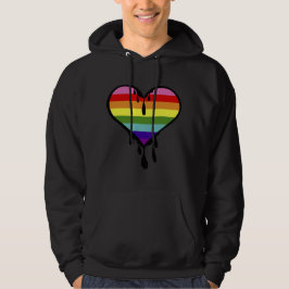 Hjärta för regnbåge - Pride Hoodie