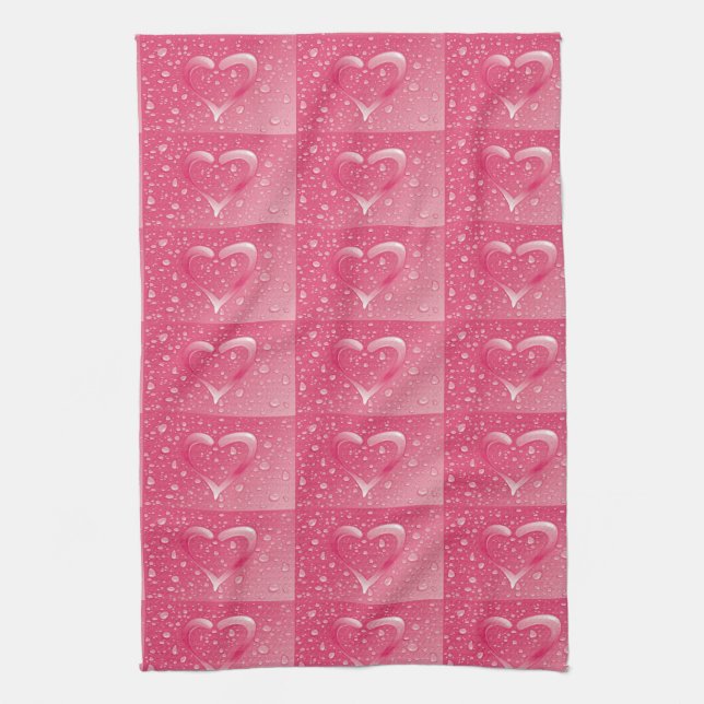 **HJÄRTA FÖR ROSA** KITCHEN TOWEL KÖKSHANDDUK (Vertikal)