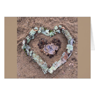 Hjärta för vinternaturkonst OBS kort