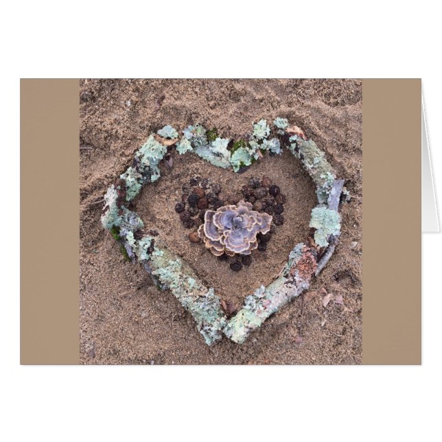 Hjärta för vinternaturkonst OBS kort (Framsidan Horizontal)