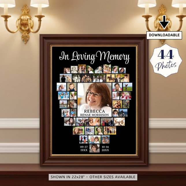 Hjärta Form 44 Bilder Begravning Minnesstund Poster (Skapare uppladdad)