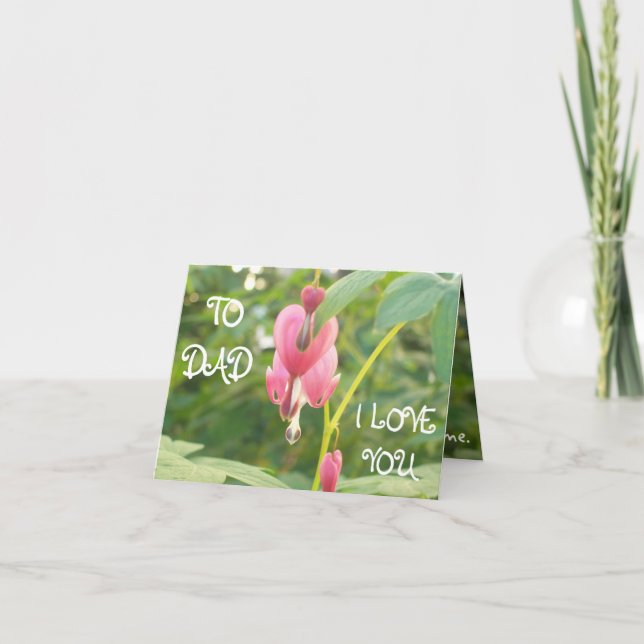 Hjärta formar blommor helgkort (Framsida)