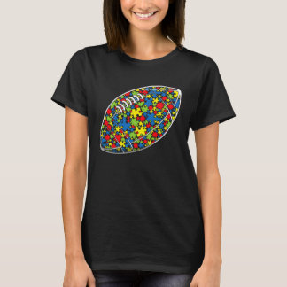 Hjärta Fotboll Autism Medvetenhet Sport Kärlek Aut T Shirt