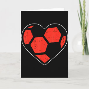 Hjärta Fotboll Boll Fotboll Alla Hjärtans Dag Spor Kort