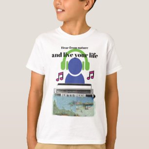 Hjärta från naturen och leva ditt liv t shirt
