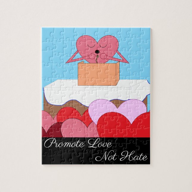 Hjärta Ge en Tal Om Kärlek: Pussel (Vertikal)