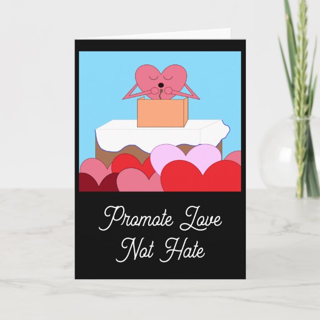 Hjärta Ge om Kärlek vid Tal: Blank Kort (Framsida)