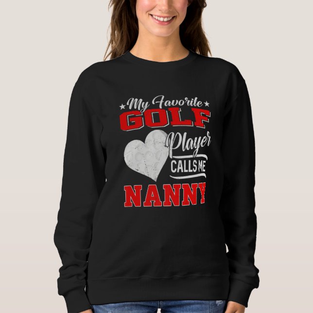 Hjärta.. Golf Player kallar mig Nanny T Shirt (Framsida)