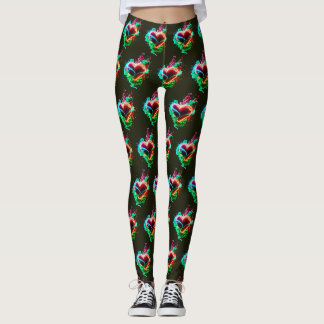 Hjärta Grönt Av Avund På Anpassade Moderna Leggings