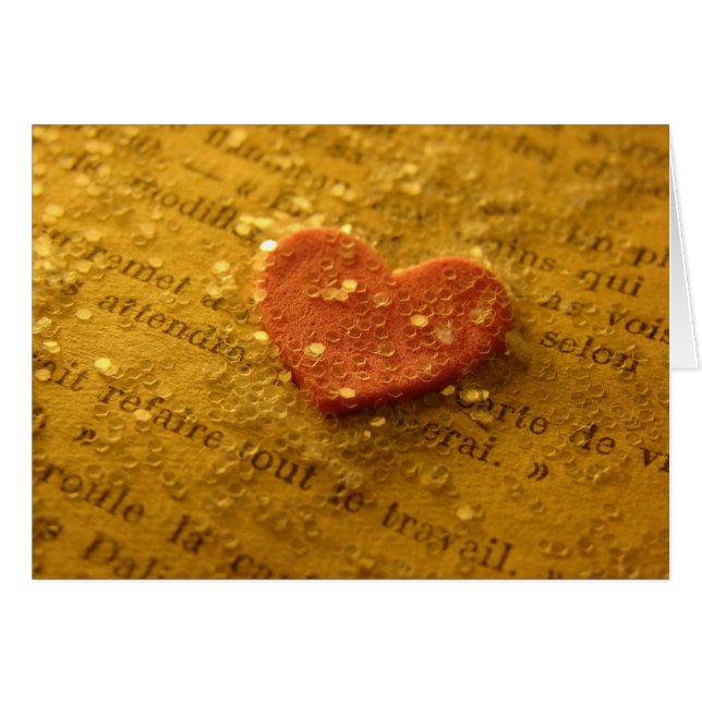 Hjärta Hälsningskort (Framsidan Horizontal)