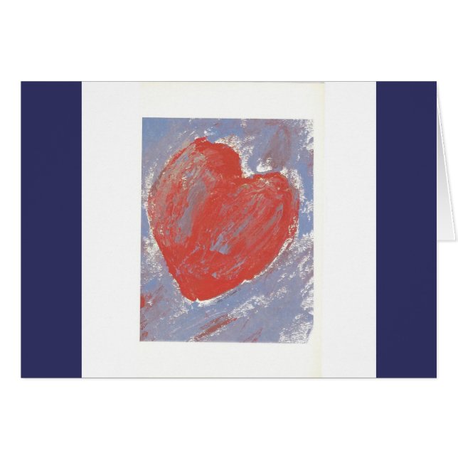 Hjärta Hälsningskort (Framsidan Horizontal)