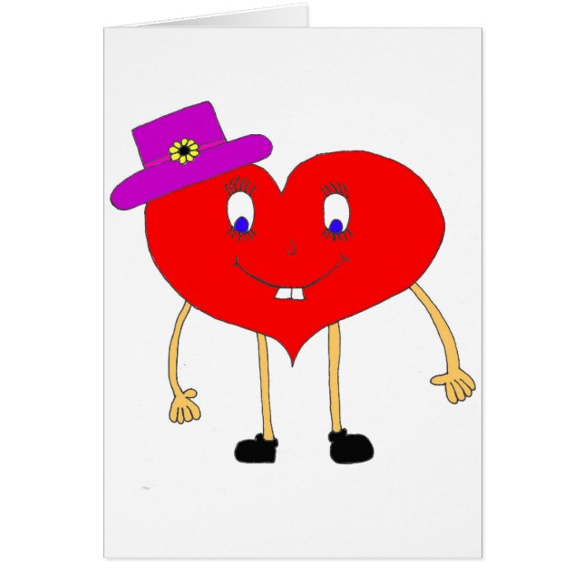 hjärta hälsningskort (Framsidan)