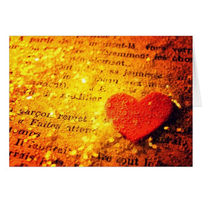 Hjärta Hälsningskort (Framsidan Horizontal)