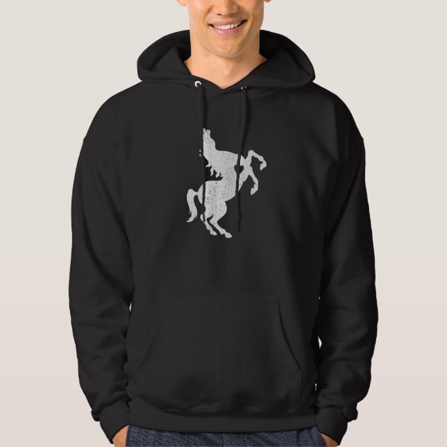 Hjärta Häst Grafisk Häst Älskare Ryttare H Hoodie (Framsida)