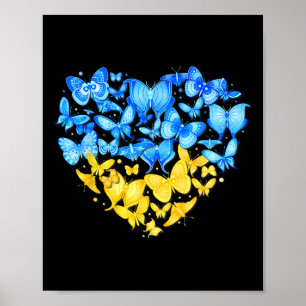 Hjärta Hjärta Ukraina Fjäril Ukraina Solros 1 Poster