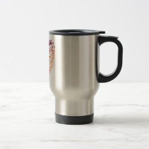 Hjärta Hjärter Ritning Res/pendlar-mugg Resemugg