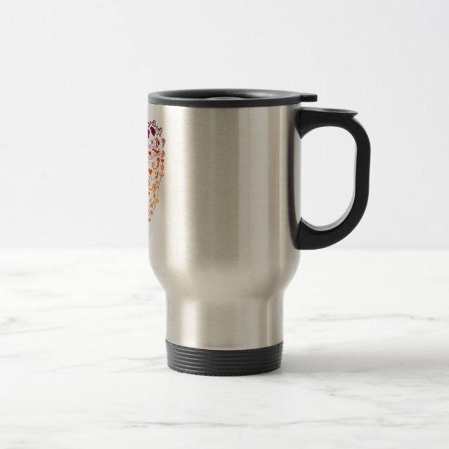 Hjärta Hjärter Ritning  Res/pendlar-mugg Resemugg (Höger)
