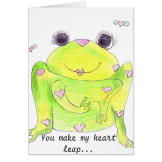 Hjärta hoppar hälsningskort