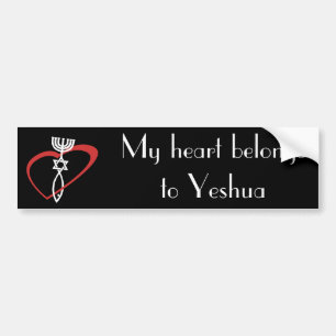 Hjärta hör hemma till Yeshua Bildekal