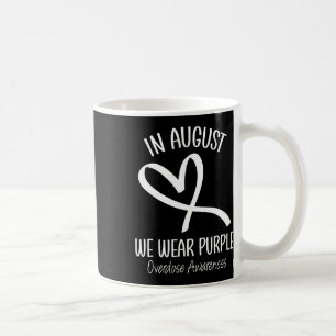 Hjärta i augusti Vi Bära Lila Överdosering Medvete Kaffemugg