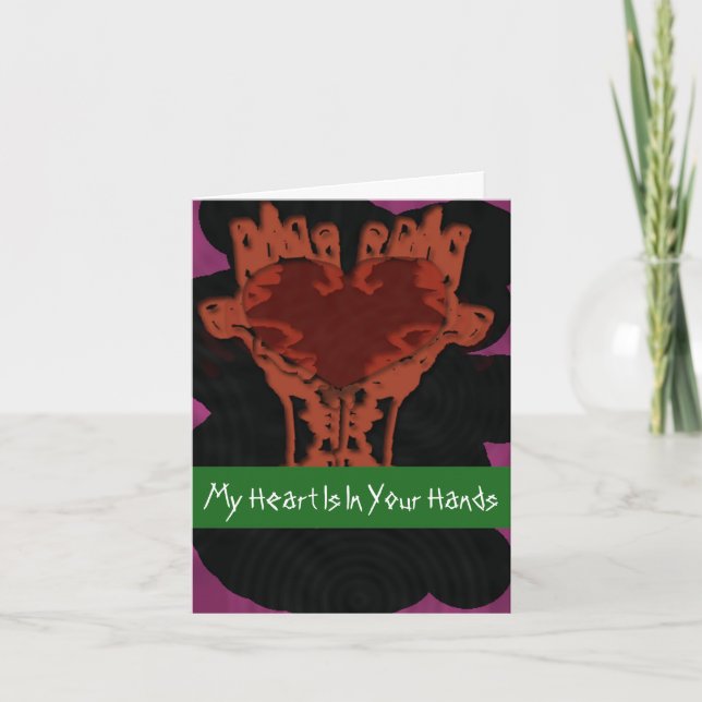 Hjärta i din Händer Note Kort (Framsida)