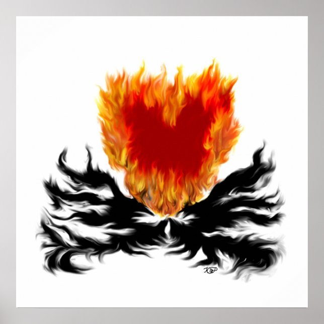 Hjärta i Flamor Poster (Framsidan)