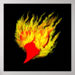 Hjärta i Flamor Poster