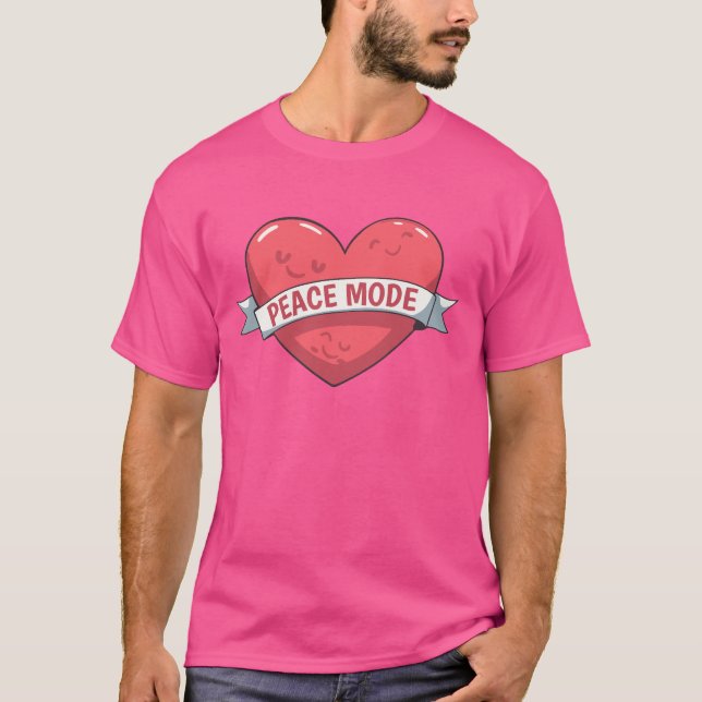 hjärta i fredsläge - psykisk hälsa t shirt (Framsida)