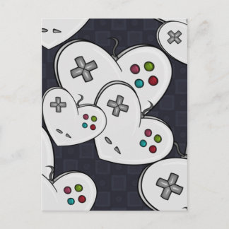 Hjärta i Gamer Kärlek Controller Vykort
