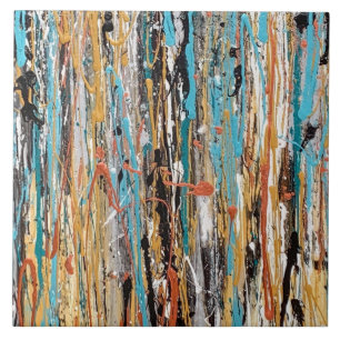 Hjärta i Guld 6 x 6 keramiskt plattor Kakelplatta