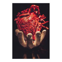 Hjärta i handutskrift, Poster Pappert (projektions