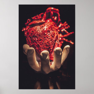 Hjärta i handutskrift, Poster Pappert (projektions
