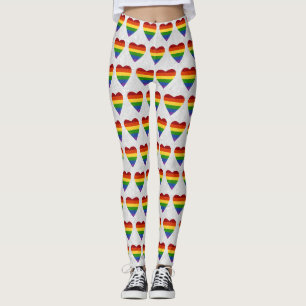Hjärta i HBT, Pridet Flagga Glitter Leggings