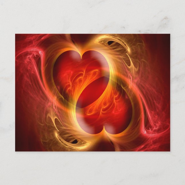 Hjärta i hjärtat vykort (Framsida)