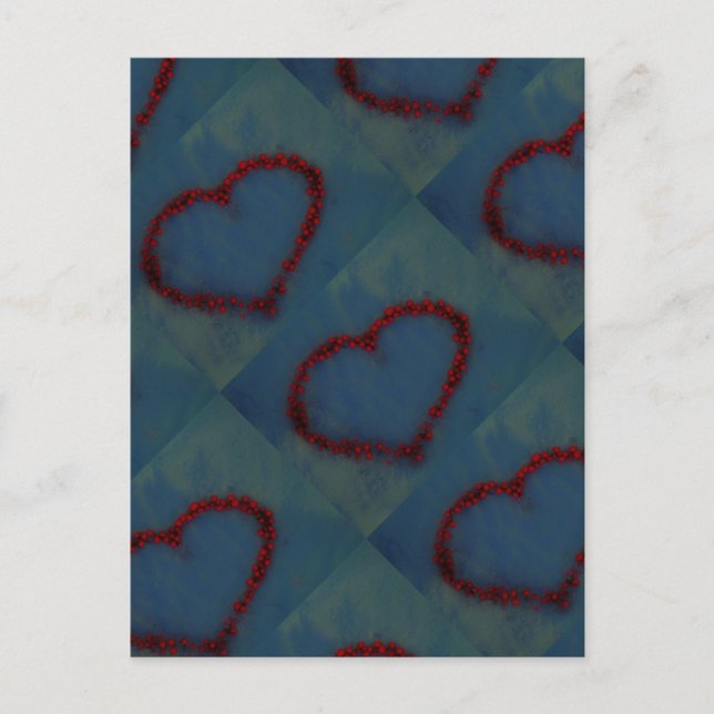 Hjärta i hullbär vykort (Framsida)