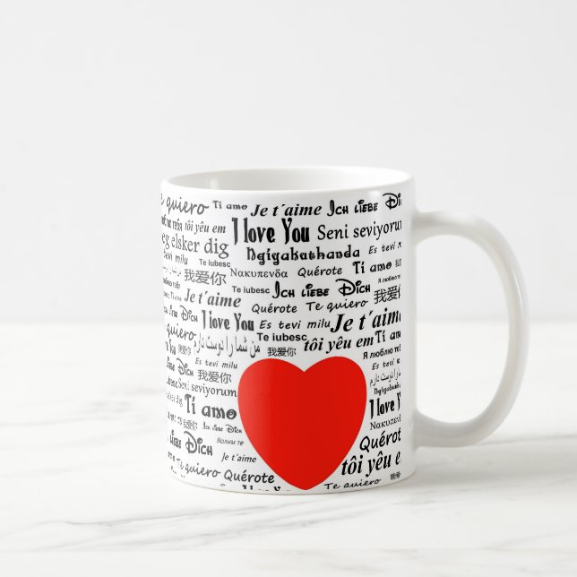 hjärta i kärlek du kaffemugg (Höger)