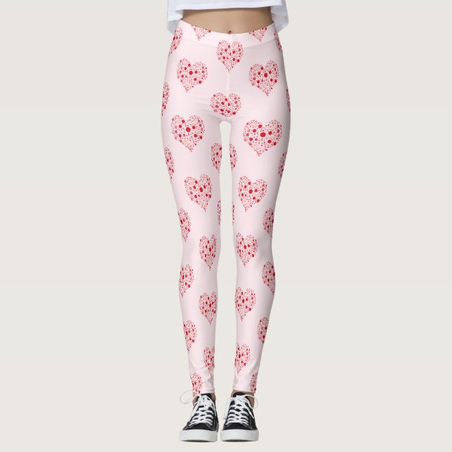 Hjärta i prickar leggings (Framsida)
