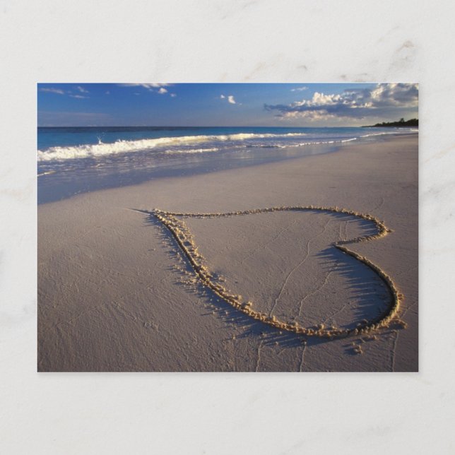 hjärta i sand vykort (Framsida)