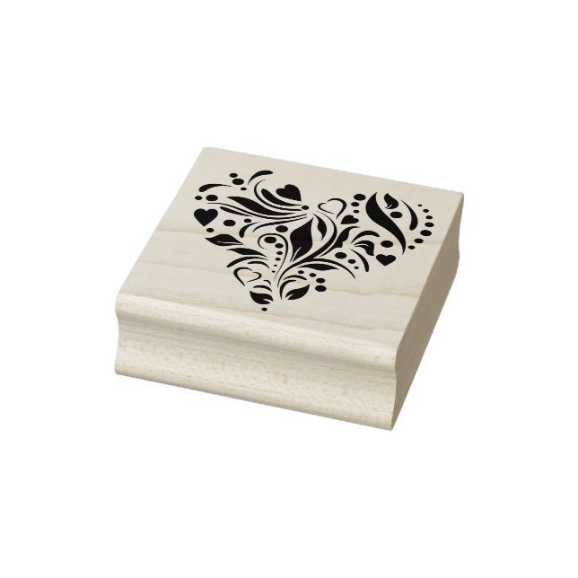 hjärta i silhuette art frimärke stämpel (Stämpel)