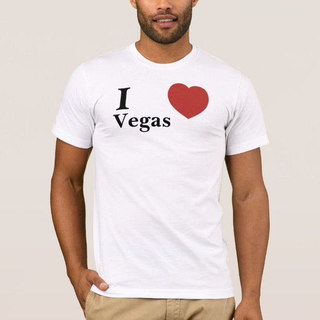 Hjärta I, skräddarsy Vegas - Tee Shirt (Framsida)