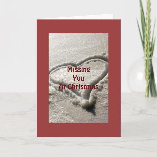 HJÄRTA I SNÖ I CHRISTMAS HELGKORT (Framsida)