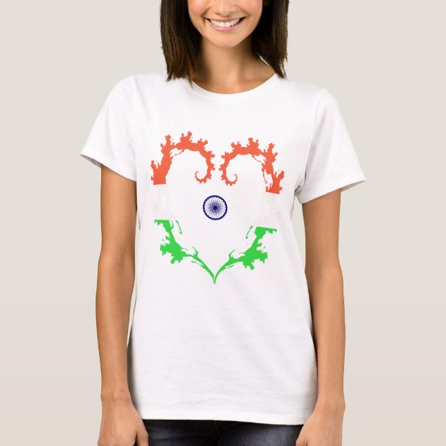 hjärta-Indien T-shirt (Framsida)