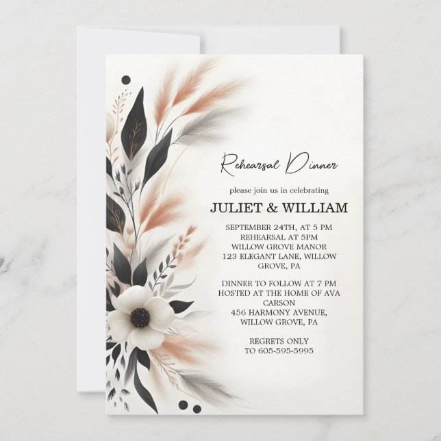 Hjärta inget Finare Just Kärlek Roligt Rehearsal D Inbjudningar (Framsida)